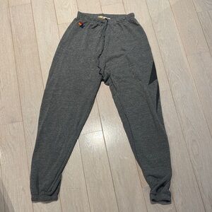 Aviator Nation Charcoal Gray Joggers with Signature arrow